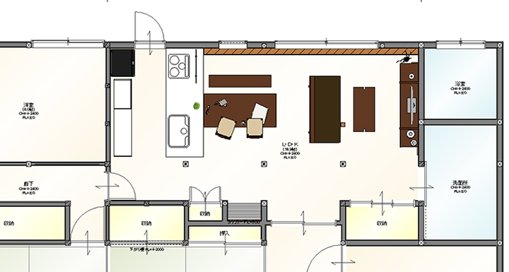 LDKリフォーム事例 図面　After　リボンガス株式会社
